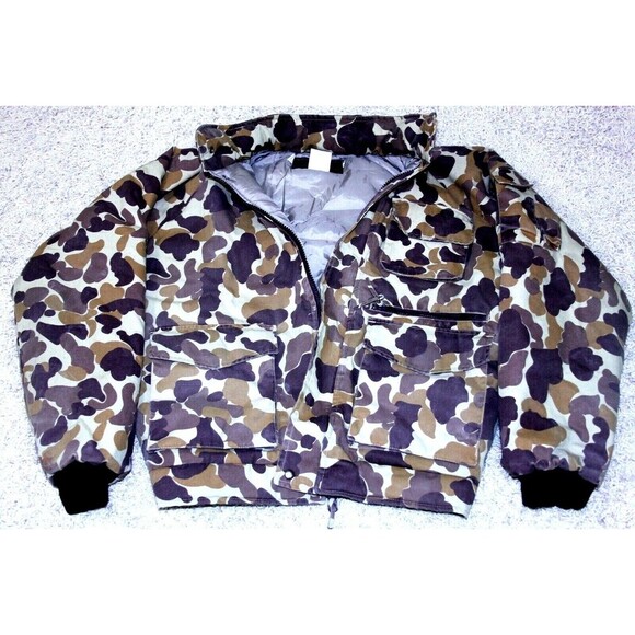 Vintage Gamehide Insulate Waterproof Duck Hunter Camo Hood Hunting Mens Jacket L - Picture 12 of 12